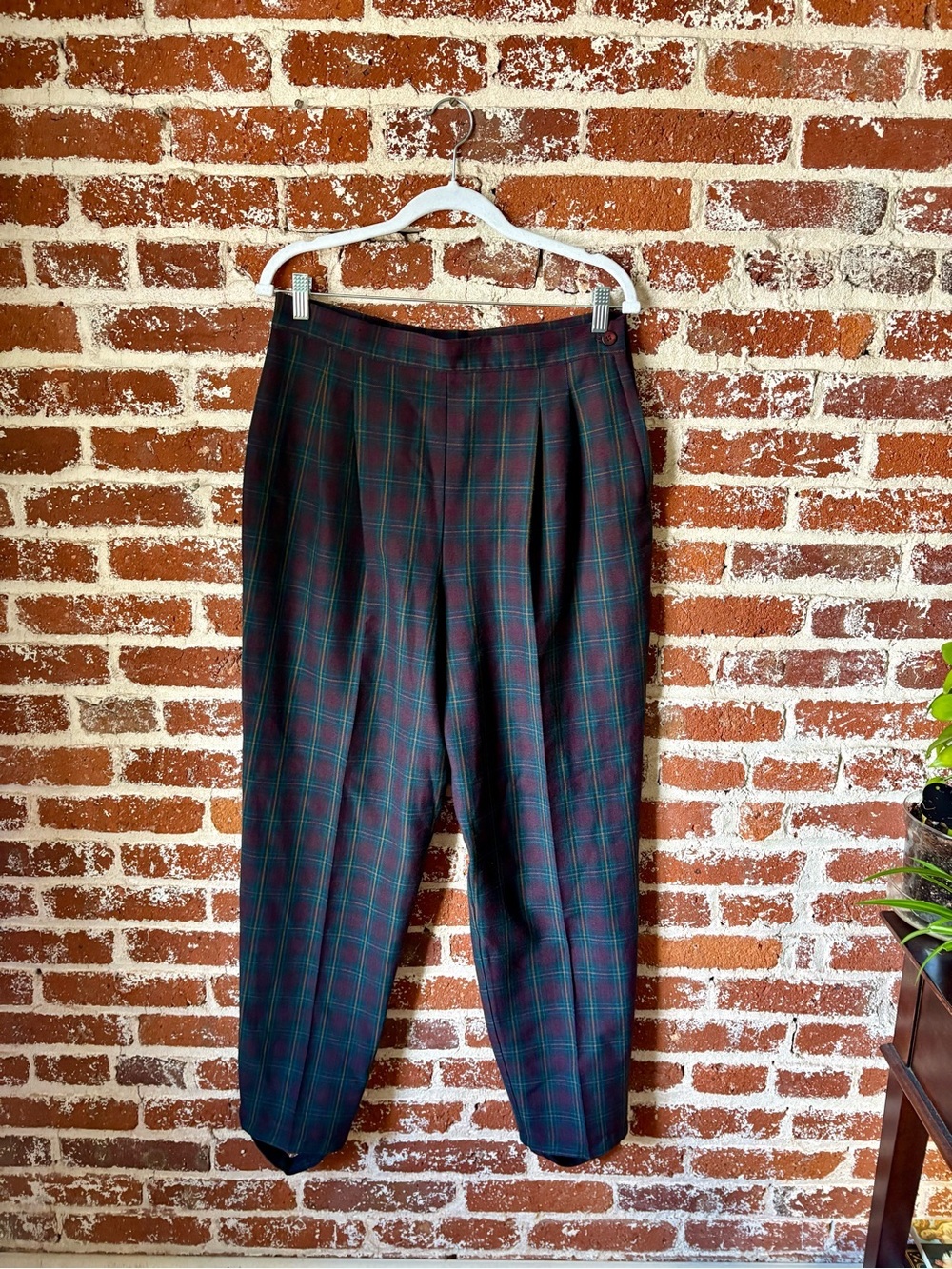 90s Vintage Fundamental Things High Rise Trousers w/ removable strap at bottom